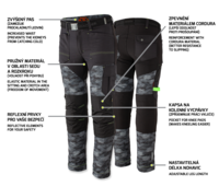 BNN PREDATOR Trousers black/grey kalhoty do pasu-11