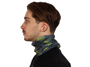 KAIROS NECKWARMER grey/green multifunkční šátek