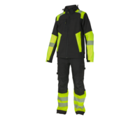 BNN REFLECTOS Jacket black/yellow softshell bunda-5