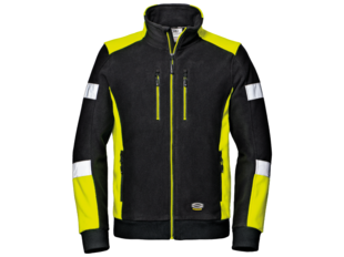 SIR COMFORT FLEECE bunda černá/HVžlutá
