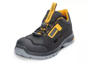 PANDA PRIMO S1PS ESD LG SR sandál černá/oranžová