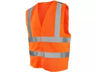 CXS WOKING vesta reflexní vertikal pruhy oranžová