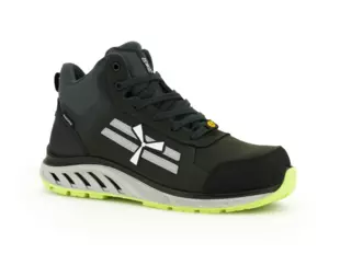 PAYPER X-MOON MID S3S ESD ANTHRACITE STAR obuv kotník černá/žlutá